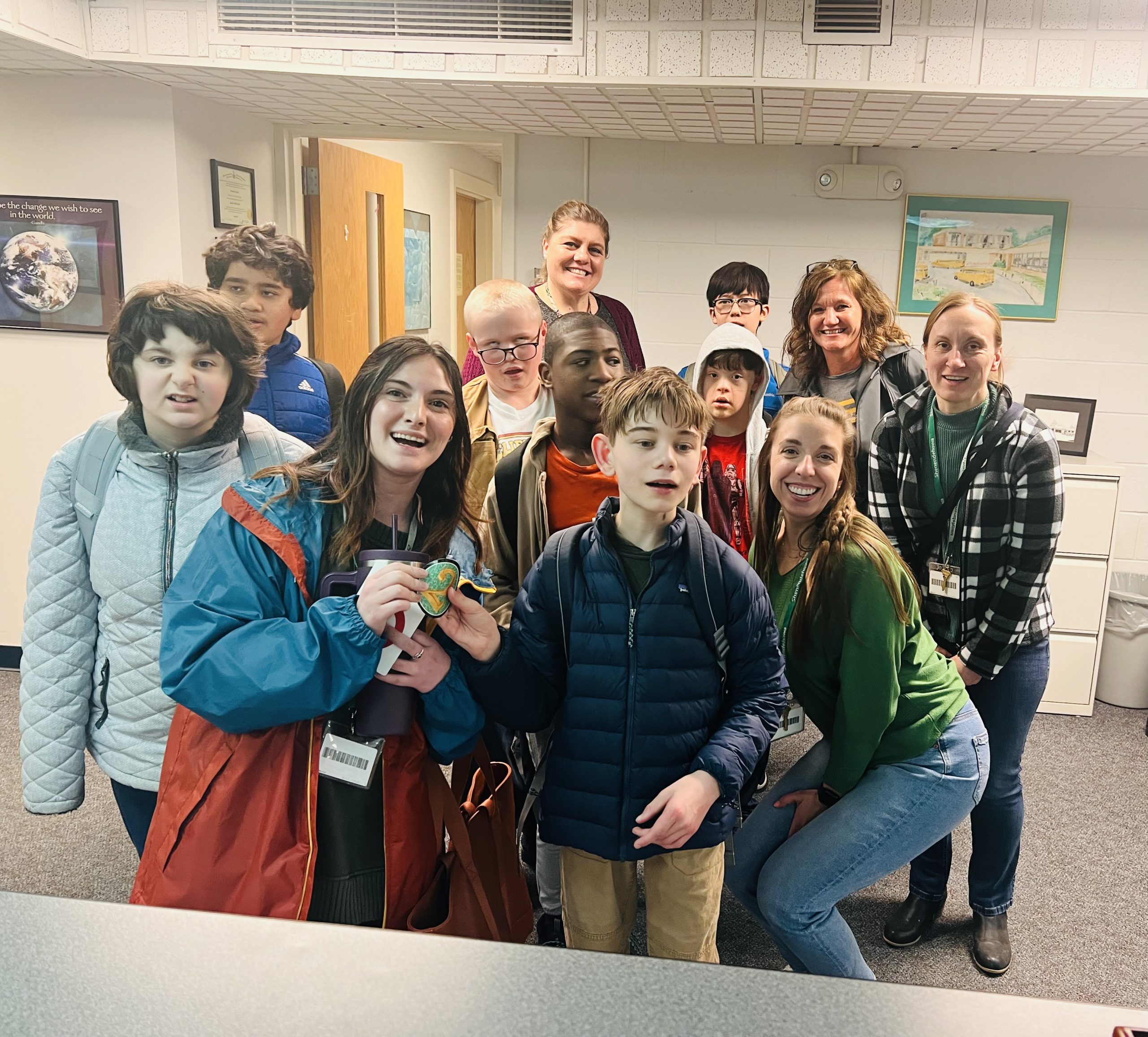 acadia-fsd-staff-and-students-with-the-winning-leprechaun-from-an